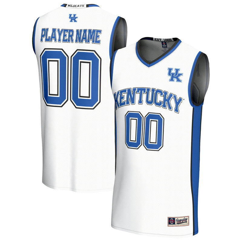 Kentucky Wildcats Basketball Jersey, White Fashion Lightweight Sportswear Jersey Shirt, Sleeveless Athletic Tank Jersey, Casual Gift for Men