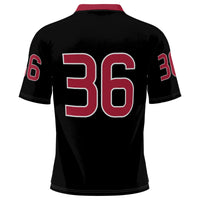 Harvard Crimson Football Jersey, Black Sportswear Jersey Shirt, Lightweight Breathable Athletic Jersey, Casual Gift for Men