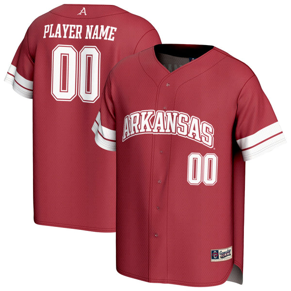 Arkansas Razorbacks NIL Pick-A-Player Lightweight Baseball Jersey - Cardinal