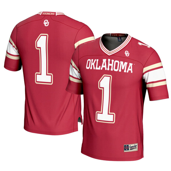 #1 Oklahoma Sooners Football Jersey - Crimson