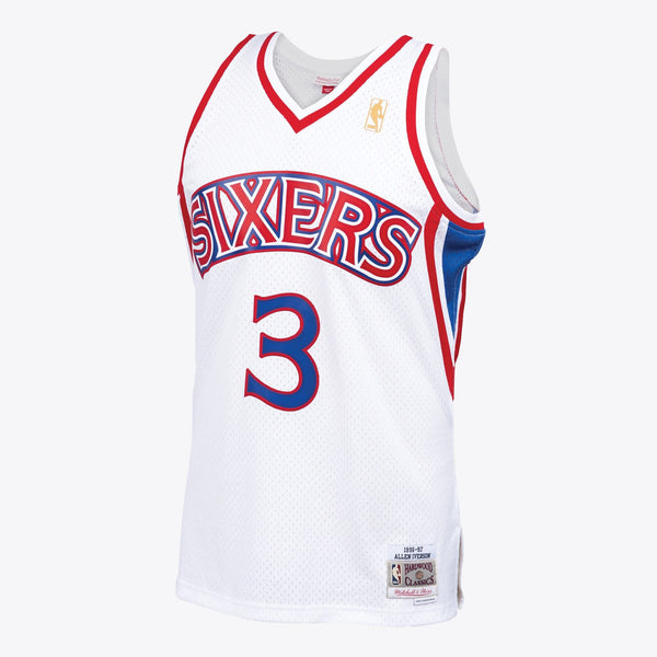 Philadelphia 76ers Allen Iverson 1996 Swingman Jersey - White