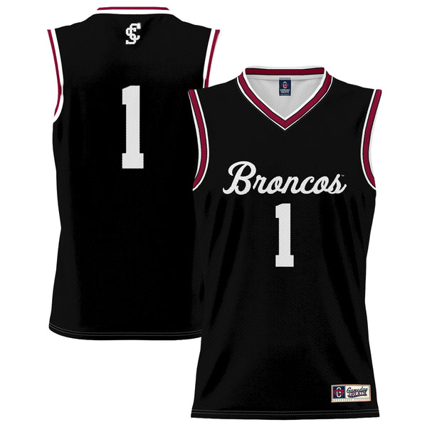 #1 Santa Clara Broncos Lightweight Collegiate Basketball Fashion Jersey - Black