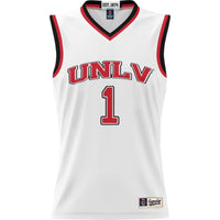 UNLV Rebels Basketball Jersey, White Lightweight Sportswear Jersey Shirt, Sleeveless Athletic Tank Jersey, Casual Gift for Men