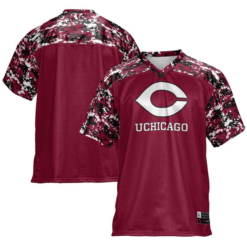 UChicago Maroons Football Jersey, Maroon Sportswear Jersey Shirt, Lightweight Breathable Athletic Jersey, Casual Gift for Men, Style 4728581