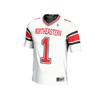 Northeastern Huskies Football Jersey, White Fashion Sportswear Jersey Shirt, Lightweight Breathable Athletic Jersey, Casual Gift for Men