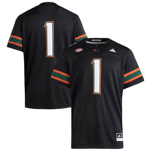 #1 Miami Hurricanes Premier Jersey - Black