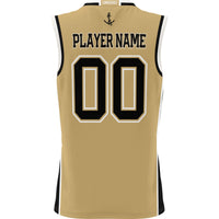 Vanderbilt Commodores Basketball Jersey, Gold Sportswear Jersey Shirt, Sleeveless Athletic Tank Jersey, Casual Gift for Men