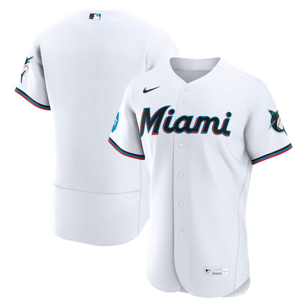 Miami Marlins White Home Sponsor Patch Authentic Jersey