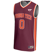 Virginia Tech Hokies Basketball Jersey, Maroon Lightweight Sportswear Jersey Shirt, Sleeveless Athletic Tank Jersey, Casual Gift for Men