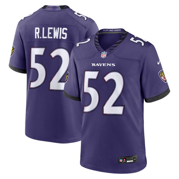 Baltimore Ravens Ray Lewis Purple Team Retired Player Game Jersey