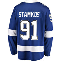 Steven Stamkos Tampa Bay Lightning Hockey Jersey, Blue Breakaway Sportswear Jersey Shirt, Long Sleeve Hockey Sweater Jersey, Casual Gift for Men