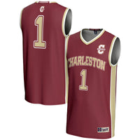 Charleston Cougars Basketball Jersey, Maroon Sportswear Jersey Shirt, Sleeveless Athletic Tank Jersey, Casual Gift for Men, Style 200911035
