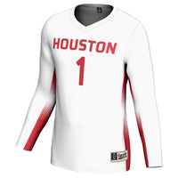 Houston Cougars Volleyball Jersey, White Lightweight Sportswear Jersey Shirt, Lightweight Breathable Athletic Jersey, Casual Gift for Men