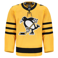 Pittsburgh Penguins Hockey Jersey, Gold Sportswear Jersey Shirt, Long Sleeve Hockey Sweater Jersey, Casual Gift for Men, Style 203134954