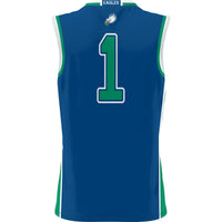 Florida Gulf Coast Eagles Basketball Jersey, Blue Sportswear Jersey Shirt, Sleeveless Athletic Tank Jersey, Casual Gift for Men, Style 201164170