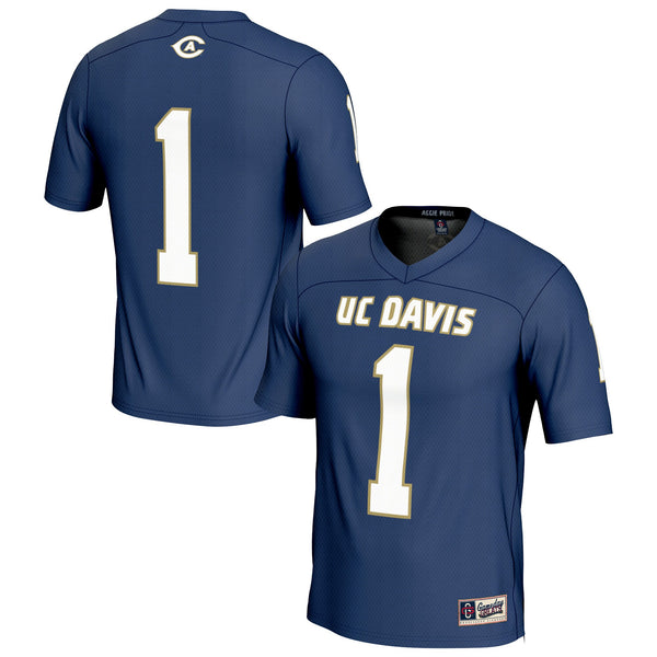 UC Davis Aggies Lightweight Collegiate Football Fashion Jersey - Navy