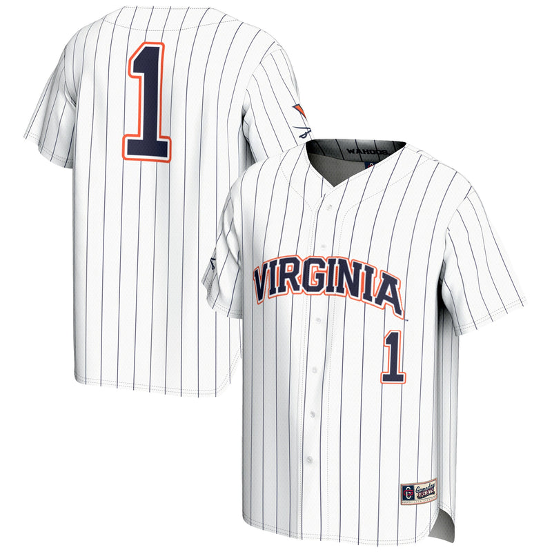 Virginia Cavaliers Baseball Jersey, White Sportswear Jersey Shirt, Lightweight Breathable Athletic Jersey, Casual Gift for Men, Style 200098777