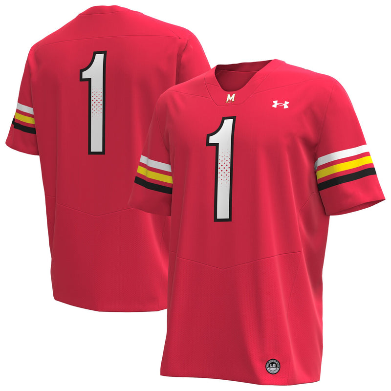 Maryland Terrapins Football Jersey, Red Replica Sportswear Jersey Shirt, Lightweight Breathable Athletic Jersey, Casual Gift for Men