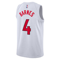 Scottie Barnes Toronto Raptors Basketball Jersey, White Swingman Sportswear Jersey Shirt, Sleeveless Athletic Tank Jersey, Casual Gift for Men