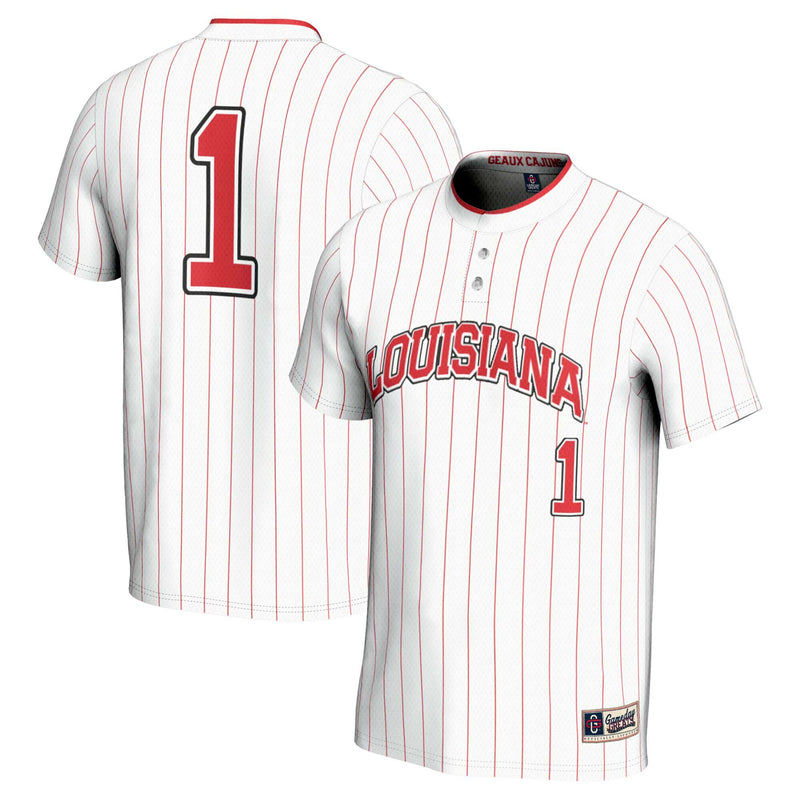 Louisiana Ragin' Cajuns Softball Jersey, White Lightweight Sportswear Jersey Shirt, Lightweight Breathable Athletic Jersey, Casual Gift for Men