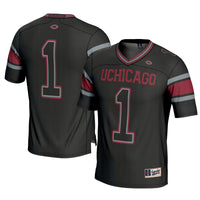 UChicago Maroons Football Jersey, Black Sportswear Jersey Shirt, Lightweight Breathable Athletic Jersey, Casual Gift for Men