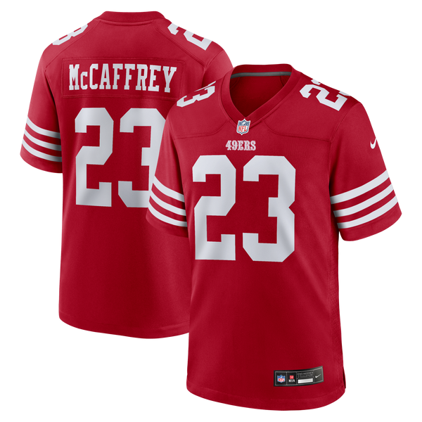 San Francisco 49ers Christian McCaffrey Scarlet Game Player Jersey