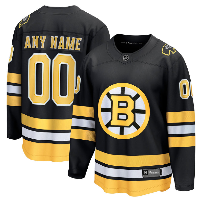 Boston Bruins Hockey Jersey, Black Breakaway Sportswear Jersey Shirt, Long Sleeve Hockey Sweater Jersey, Casual Gift for Men, Style 203376752