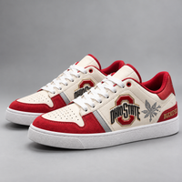OSU Scarlet and Cream - Low Top Sneakers with Collegiate Attitude