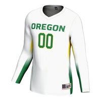 Oregon Ducks Volleyball Jersey, White Lightweight Sportswear Jersey Shirt, Lightweight Breathable Athletic Jersey, Casual Gift for Men