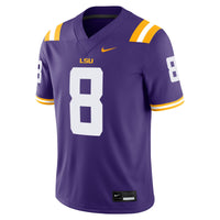 LSU Tigers Football Jersey, Purple Game Sportswear Jersey Shirt, Lightweight Breathable Athletic Jersey, Casual Gift for Men, Style 201954849