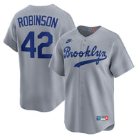 Brooklyn Dodgers Jackie Robinson Gray Throwback Baseball Jersey, Sportswear Jersey Shirt, Lightweight Athletic Jersey, Casual Gift for Men