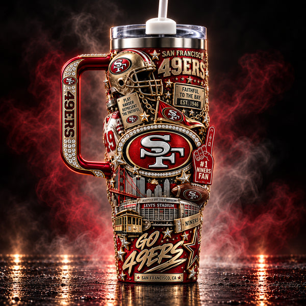 SF Faithful - A Collage Study in Crimson and Gold - main