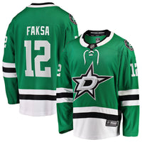 Radek Faksa Dallas Stars Hockey Jersey, Green Breakaway Home Sportswear Jersey Shirt, Long Sleeve Hockey Sweater Jersey, Casual Gift for Men