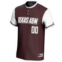Texas A&M Aggies Softball Jersey, Maroon Lightweight Sportswear Jersey Shirt, Lightweight Breathable Athletic Jersey, Casual Gift for Men