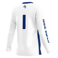 Rice Owls Volleyball Jersey, White Lightweight Sportswear Jersey Shirt, Lightweight Breathable Athletic Jersey, Casual Gift for Men