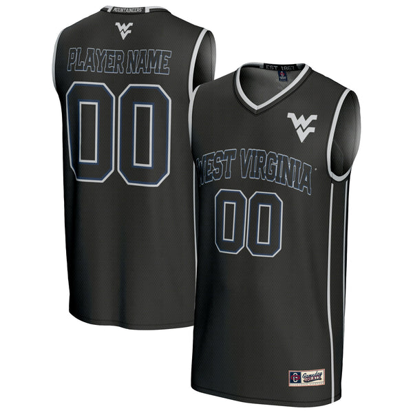 West Virginia Mountaineers Lightweight Collegiate Basketball NIL Pick-A-Player Fashion Jersey - Black