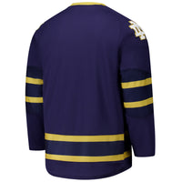 Notre Dame Fighting Irish Hockey Jersey, Navy Sportswear Jersey Shirt, Long Sleeve Hockey Sweater Jersey, Casual Gift for Men, Style 201268759