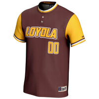Loyola Chicago Ramblers Softball Jersey, Maroon Lightweight Sportswear Jersey Shirt, Lightweight Breathable Athletic Jersey, Casual Gift for Men