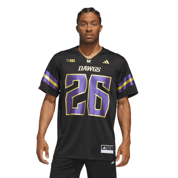 #26 Washington Huskies Unleash the Dawgs Premier Strategy Jersey - Black