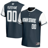 Utah State Aggies Softball Jersey, Navy Fashion Lightweight Sportswear Jersey Shirt, Lightweight Breathable Athletic Jersey, Casual Gift for Men