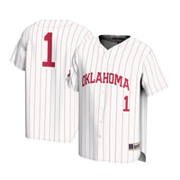 Oklahoma Sooners Baseball Jersey, White Sportswear Jersey Shirt, Lightweight Breathable Athletic Jersey, Casual Gift for Men, Style 201180013