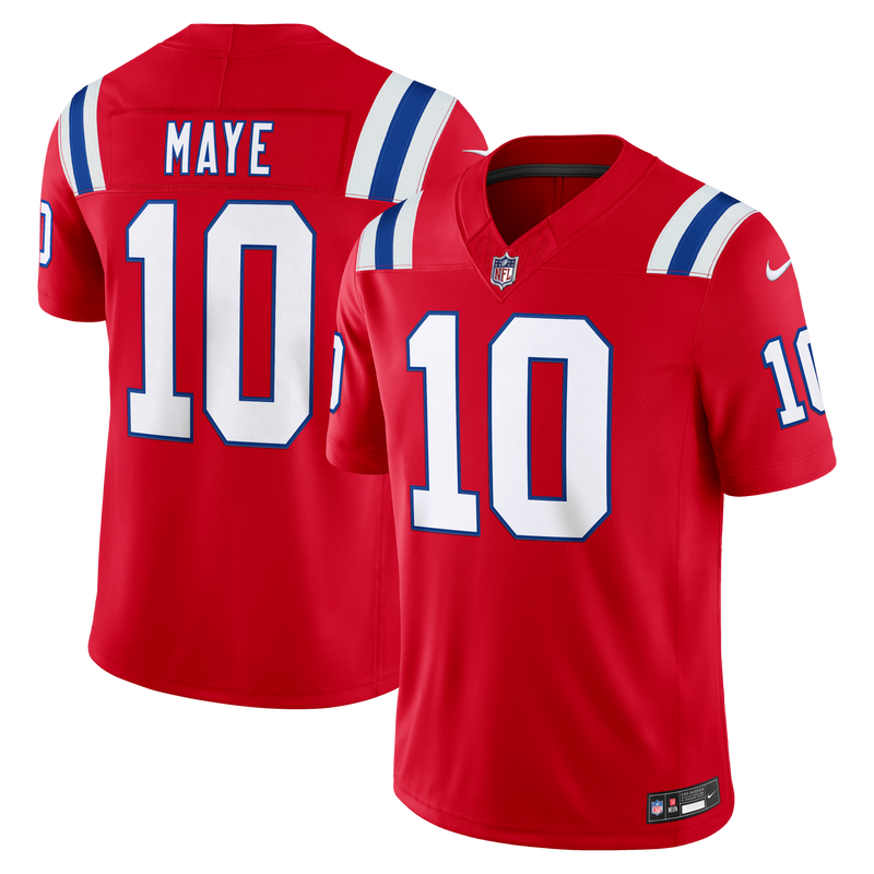 Drake Maye New England Patriots Football Jersey, Red Sportswear Jersey Shirt, Lightweight Breathable Athletic Jersey, Casual Gift for Men