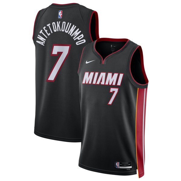 Miami Heat Icon Edition Swingman Jersey - Black - Giannis Antetokounmpo
