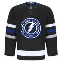 Tampa Bay Lightning Hockey Jersey, Black Authentic Alternate Sportswear Jersey Shirt, Long Sleeve Hockey Sweater Jersey, Casual Gift for Men
