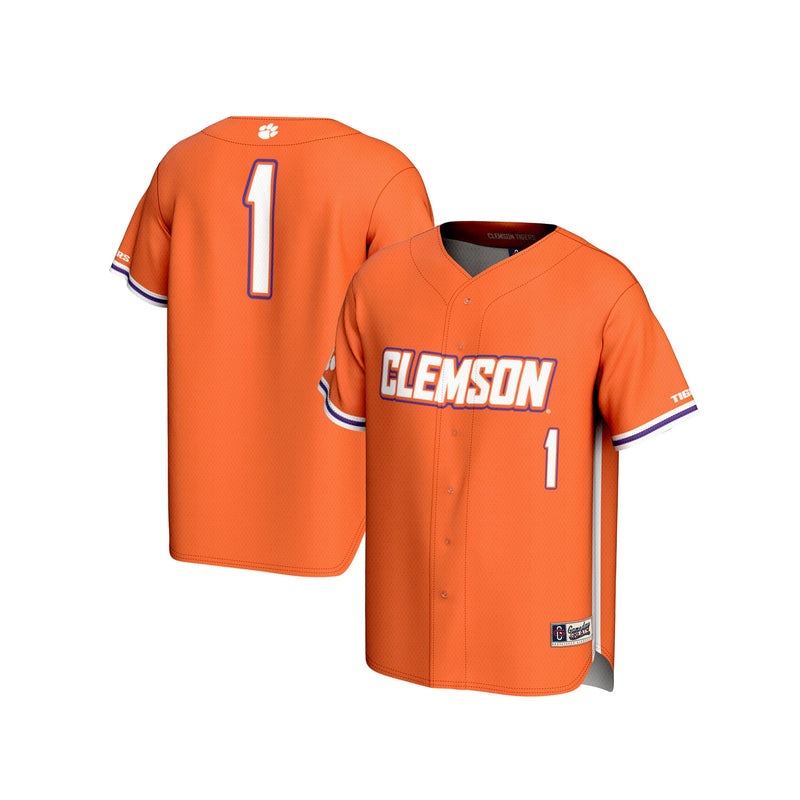 Clemson Tigers Baseball Jersey, Orange Sportswear Jersey Shirt, Lightweight Breathable Athletic Jersey, Casual Gift for Men, Style 201241514