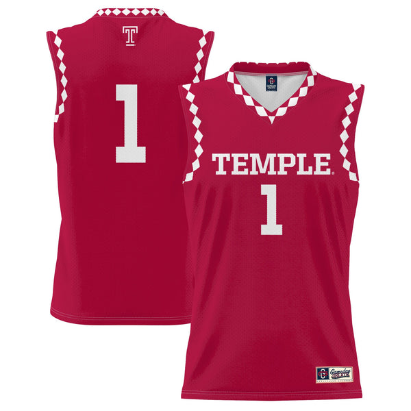 #1 Temple Owls UnisexLightweight Basketball Fashion Jersey - Red