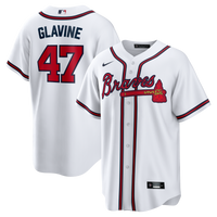 Tom Glavine Atlanta Braves Baseball Jersey, White Replica Sportswear Jersey Shirt, Lightweight Breathable Athletic Jersey, Casual Gift for Men