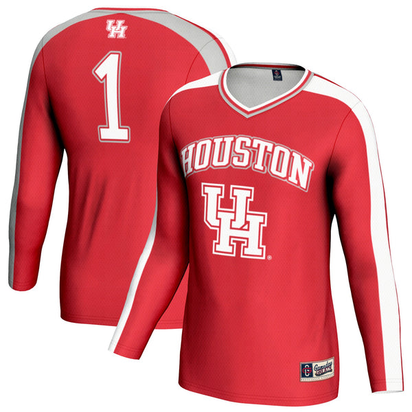 Houston Cougars #1 Lightweight Volleyball Fashion Jersey - Red