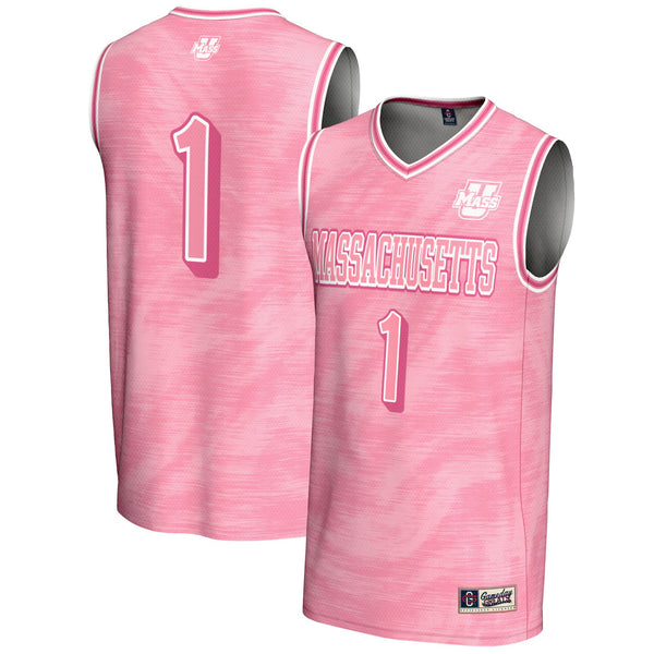 #1 UMass Minutemen Lightweight Basketball Jersey - Pink