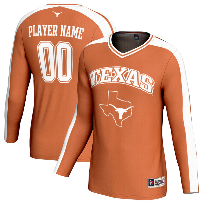Texas Longhorns Volleyball Jersey, Orange Sportswear Jersey Shirt, Lightweight Breathable Athletic Jersey, Casual Gift for Men, Style 203494795
